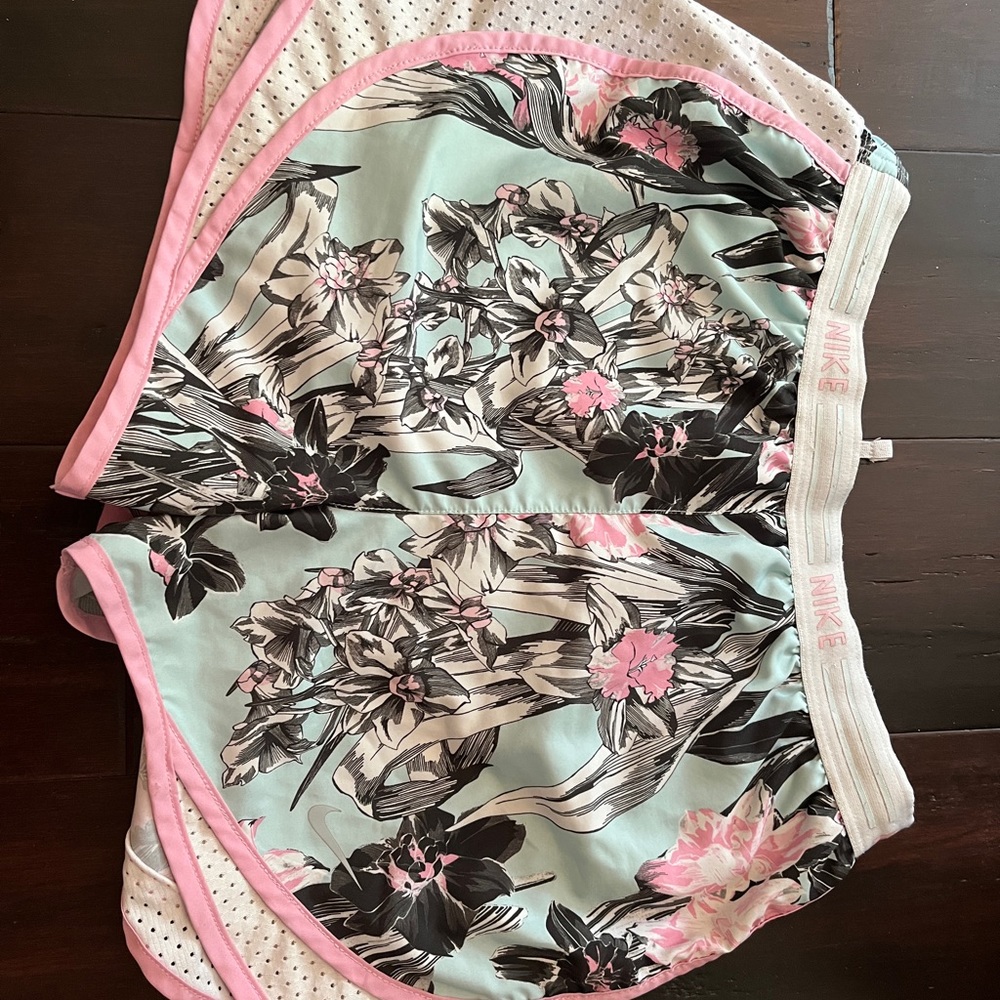 Nike Patterned Dri Fit Athletic Shorts